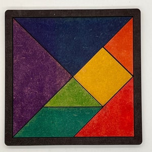 Tangram puzzle Laser cut