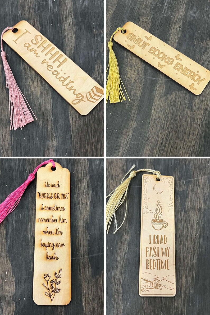 Adult Laser Engraved Wooden Bookmark - Perfect Gift for Book Lovers - Etsy