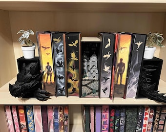 Completed Medieval Castle w/ Dragon Book Nook, Fully Assembled and Painted.