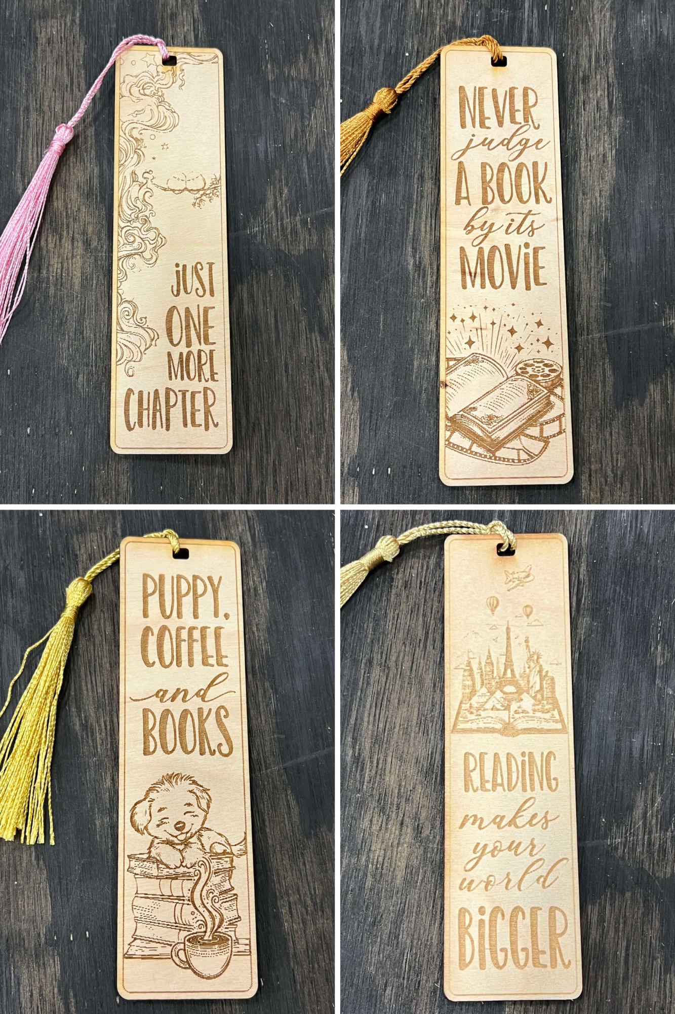 Laser Engraved Wooden Bookmark - Gift for Book Lovers, Book Lover ...