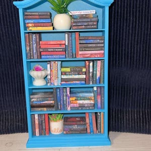 Miniature Bookshelf with Mini Books of Your Choosing, 3D Printed Mini Bookcase, Book Lover Gifts, Birthday, Christmas, Anniversary!