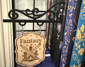 Book Tavern Signs, Book Genre Dividers, Library Organizers, Book Lover Gift, Custom Bookish Gift, Bookshelf Decor.