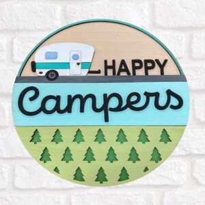 Happy Campers Door Hanger