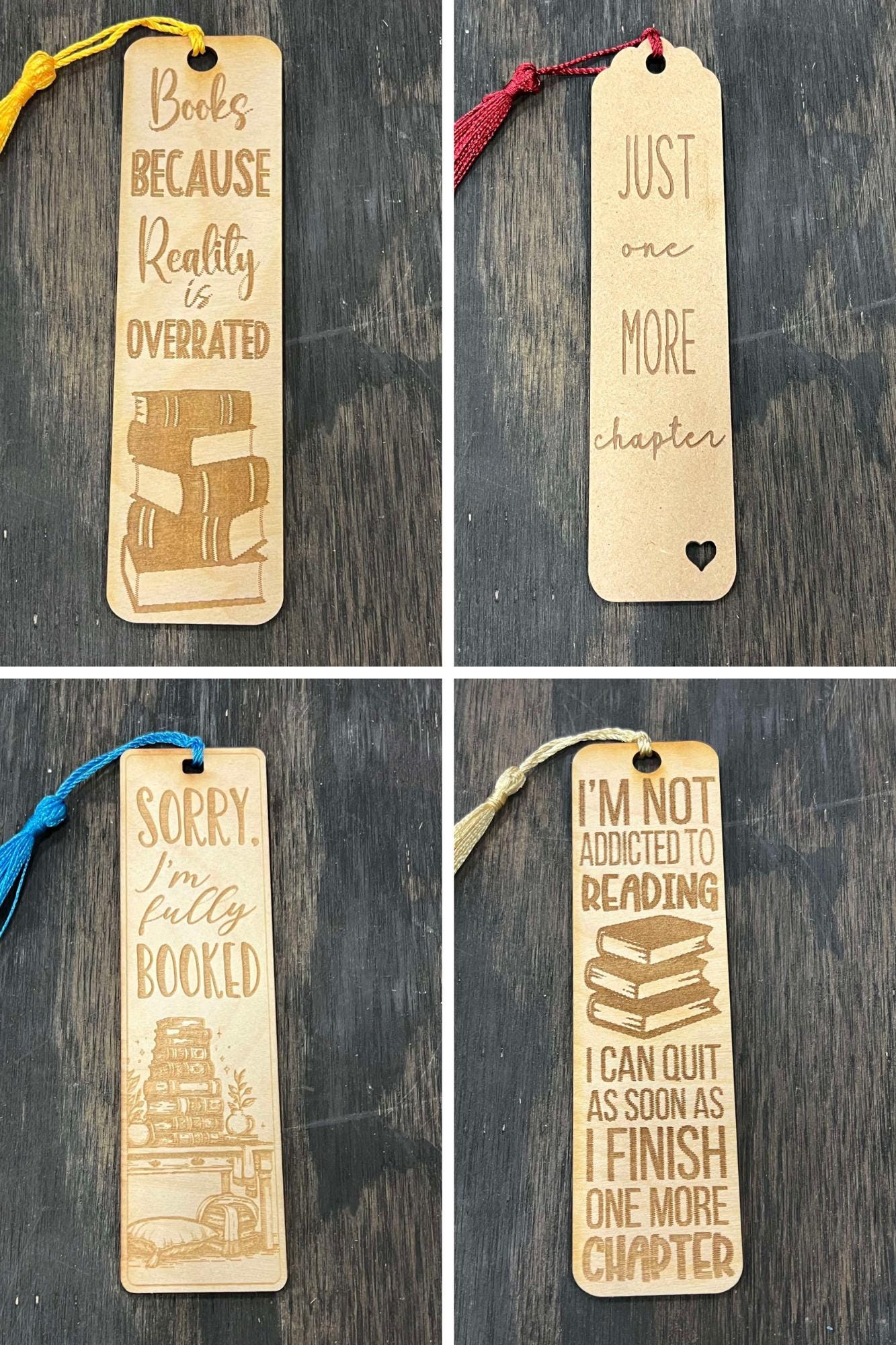 Laser Engraved Wooden Bookmark - Perfect Gift for Book Lovers - Etsy