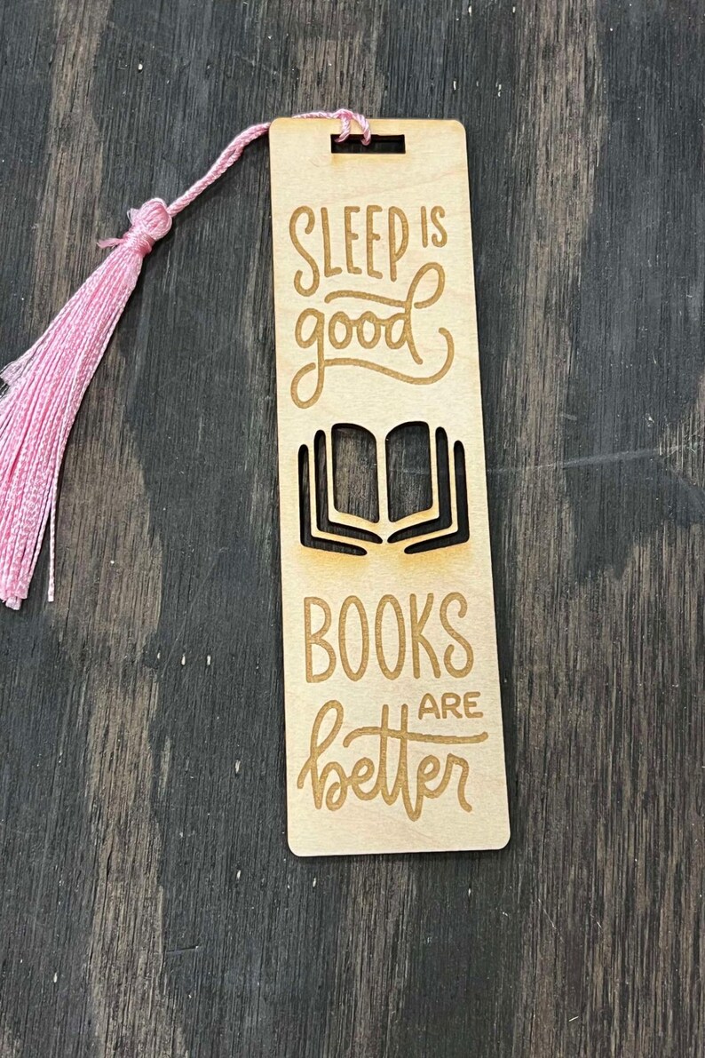 Laser Cut and Engraved Wooden Bookmark - Gift for Book Lovers, Book ...