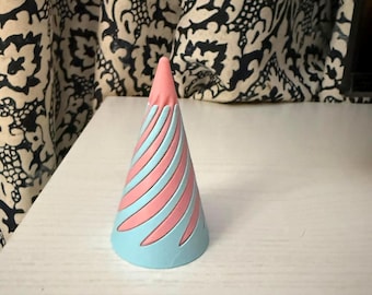 3D Printed Fidget Toy - Spiral Vortex Cone - Spinney Toy- You Pick Colors!