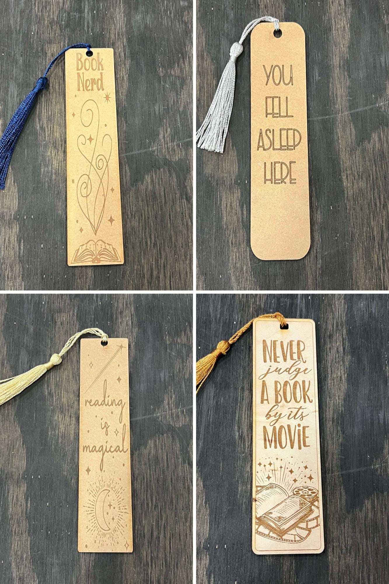 Laser Engraved Wooden Bookmark - Perfect Gift for Book Lovers - Etsy