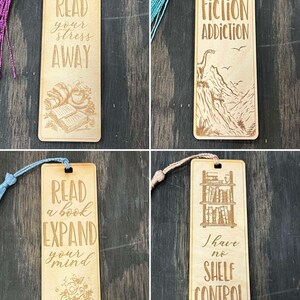 Laser Engraved Wooden Bookmark - Gift for Book Lovers, Book Lover ...