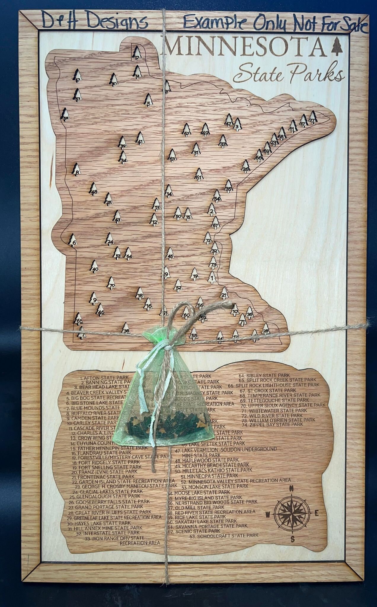 Mn state park map etsy
