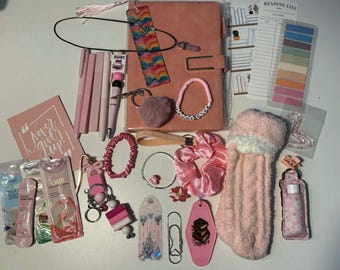 Mystery Bookish Bundle, Reading Accessories | Book Lover gift | Pink