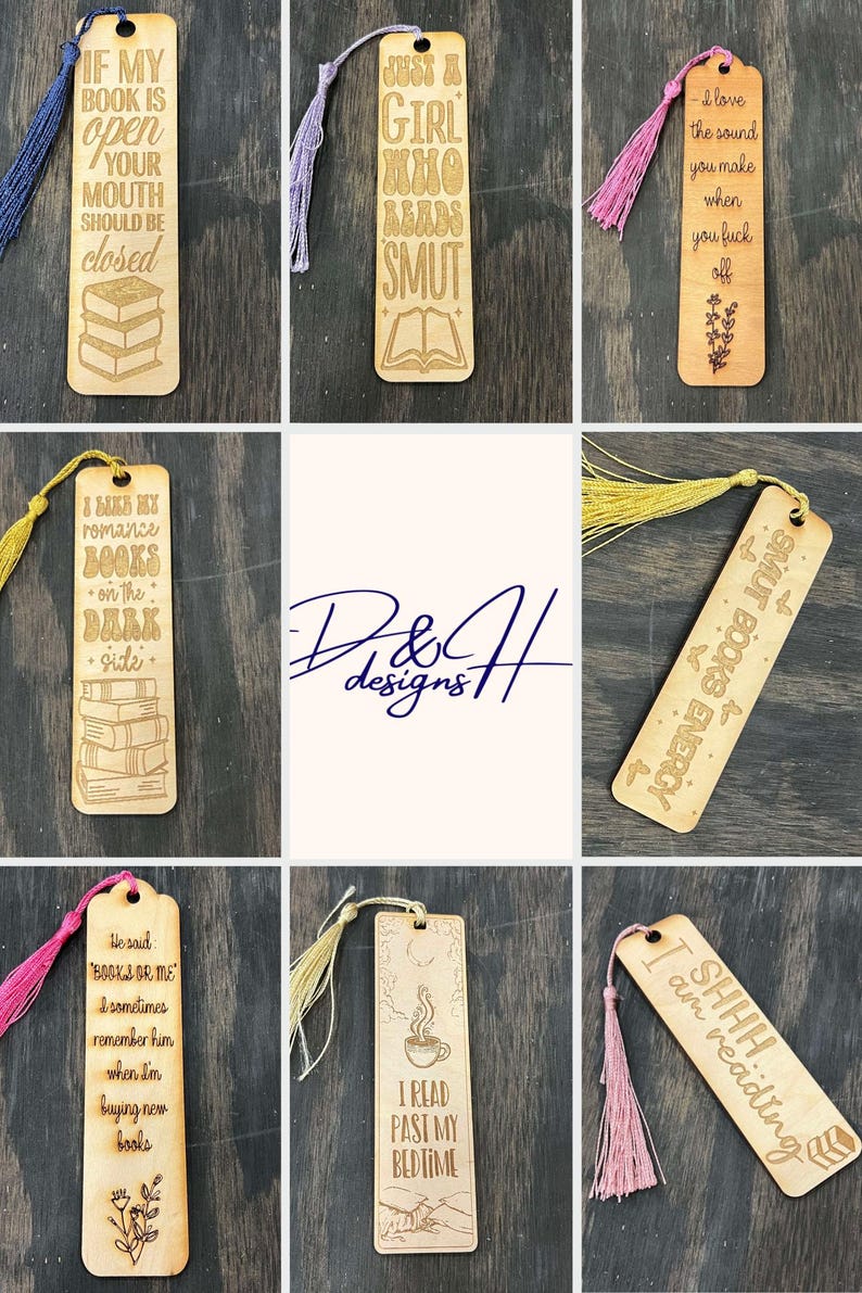 Adult Laser Engraved Wooden Bookmark - Perfect Gift for Book Lovers - Etsy