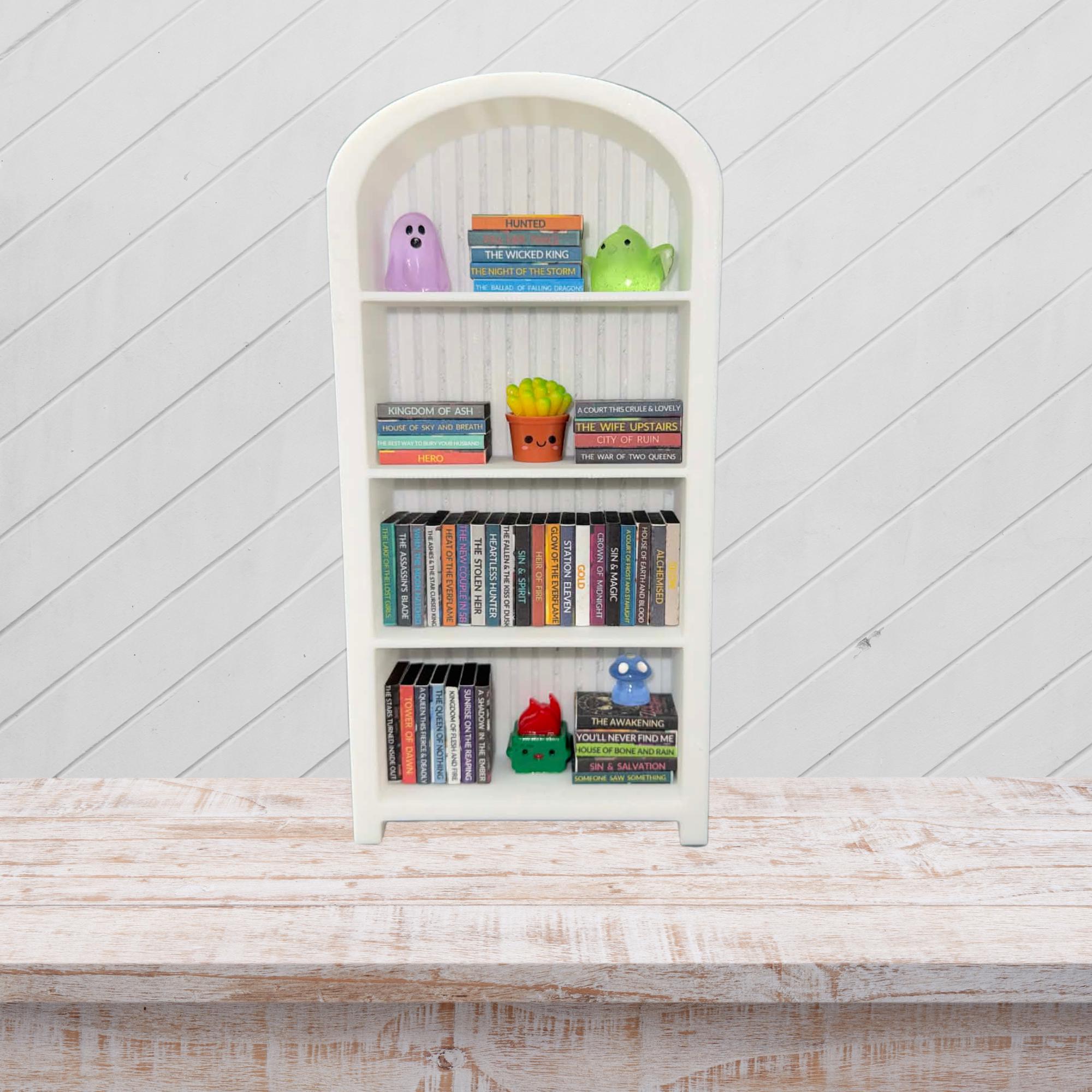 Mini Bookshelf: Large Rounded, With Feet. With Mini Books of Your ...