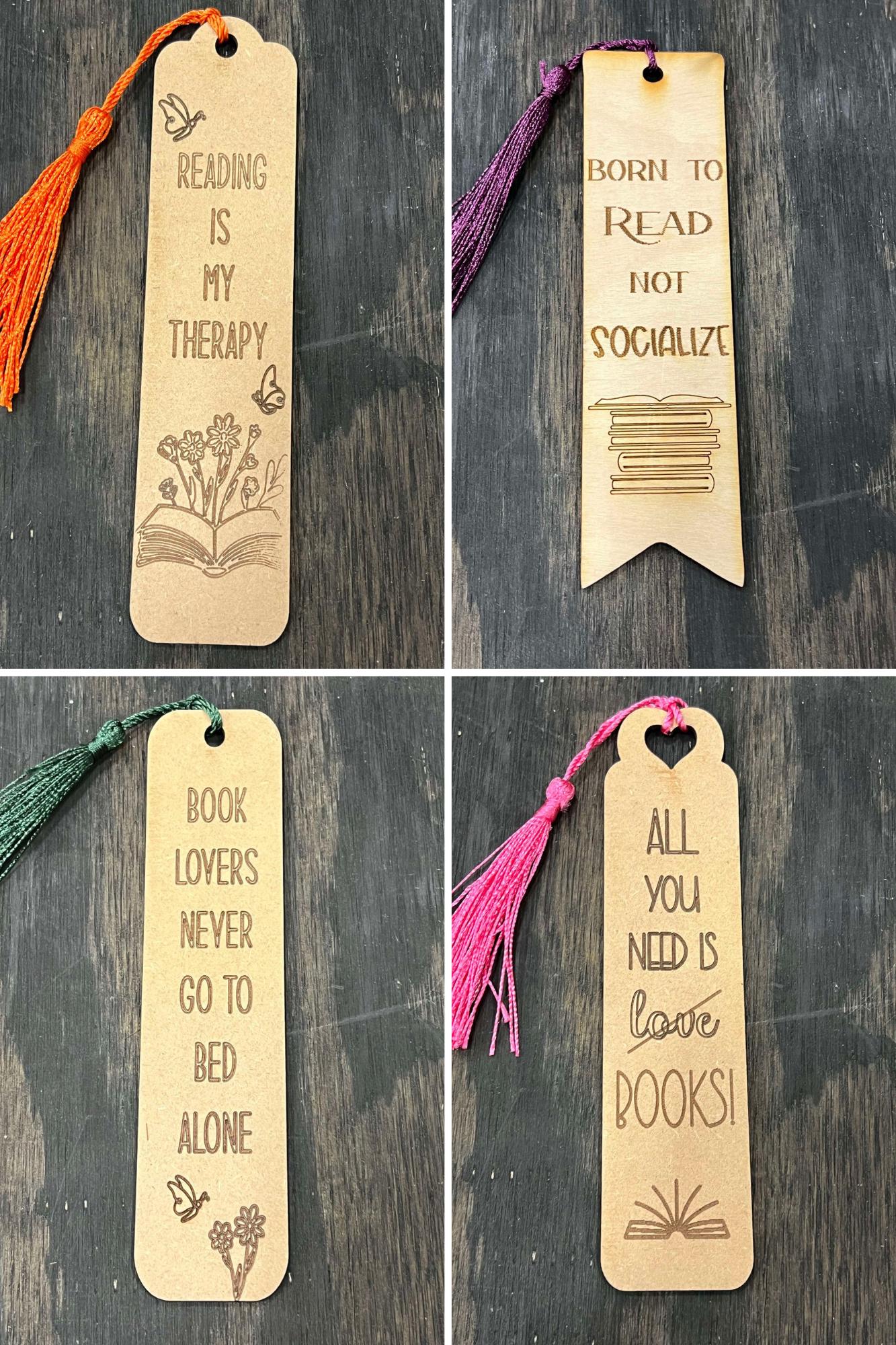 Laser Engraved Wooden Bookmark - Perfect Gift for Book Lovers - Etsy