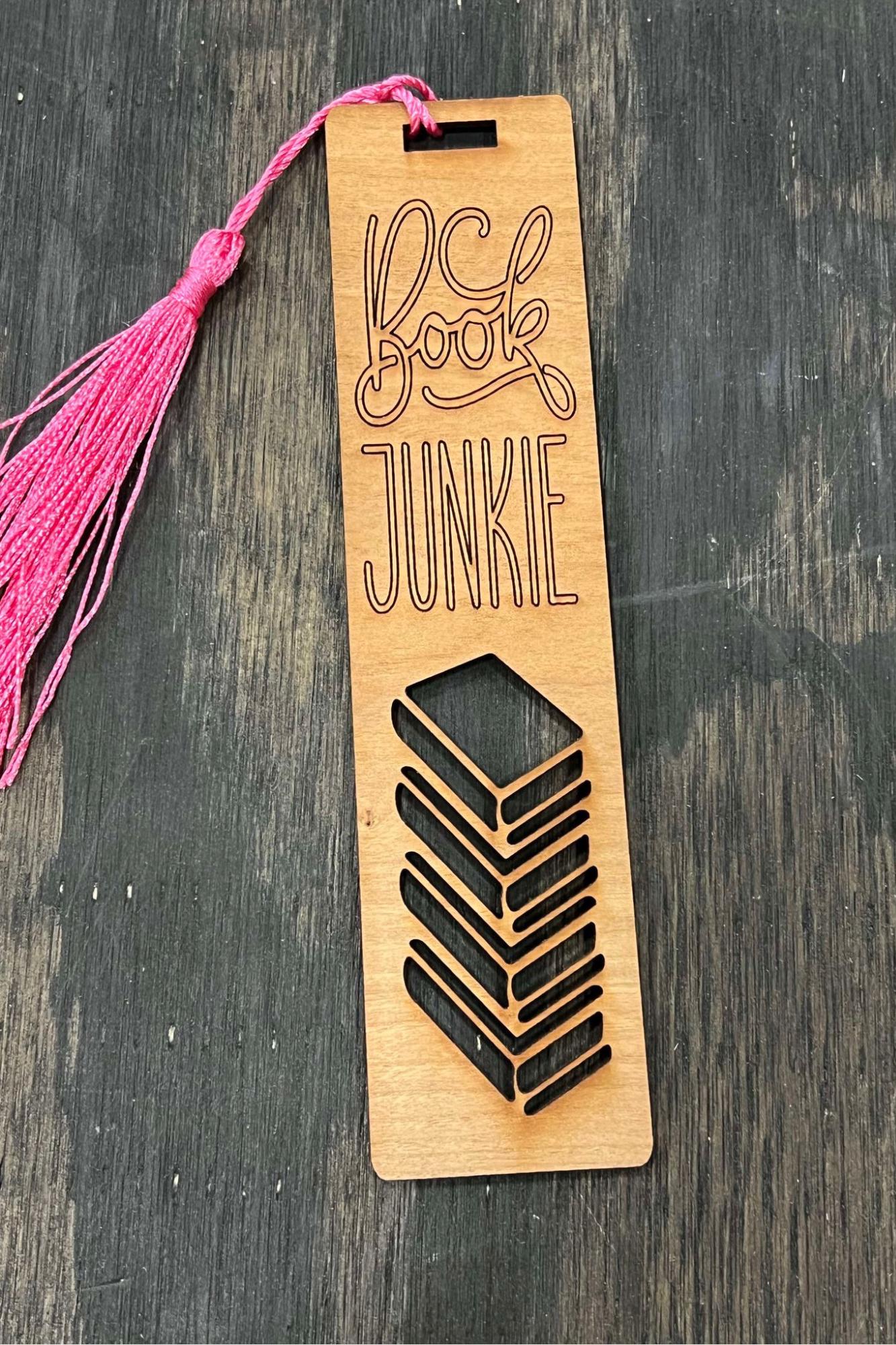 Laser Cut and Engraved Wooden Bookmark - Gift for Book Lovers, Book ...