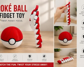 Pokéball Inspired Twist Fidget Toy, Twist it. Fidget with it. Take it everywhere.