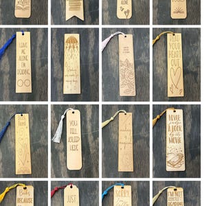 Laser Engraved Wooden Bookmark - Perfect Gift for Book Lovers