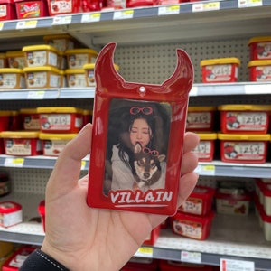 Porte-photos en pvc rouge diable / méchant