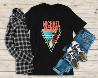 Michael Jackson T-Shirt Classic King Pop T Shirt, Michael Jackson T-shirts unisexes, chemise cadeau Michael Jackson pour jeunes et tout-petits