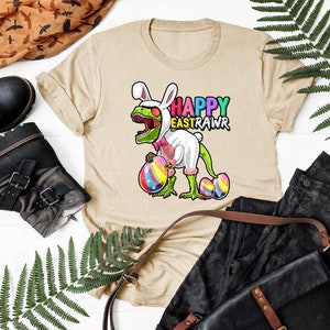 T Rex T Shirt Happy Eastrawr Tee, Dinosaurier Shirt, Osterhase Ei T Shirt, Happy Easter