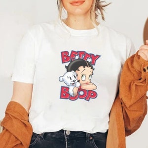 Betty Boop And Cute Puppy T Shirt,  Youth, Toddler Cute Shirt, Best Gift For Birthday, Anniversary, Christmas Holiday