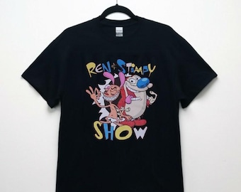 Maglietta unisex divertente Ren e Stimpy, maglietta con personaggio dei cartoni animati, regalo per gli innamorati, per gli anniversari