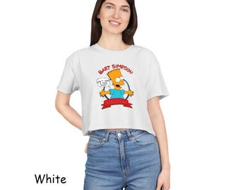 Don't Have A Cow, Radical Dude Bart Women's Crop Tee AS Colour 4062,  Customizable design