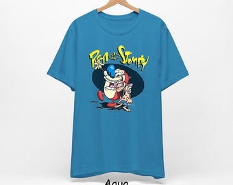 Bella+Canvas Ren and Stimpy Unisex T-Shirt, Comic Character Shirt, Funny Cartoon Tee, Gift for Fans, Birthday Gift