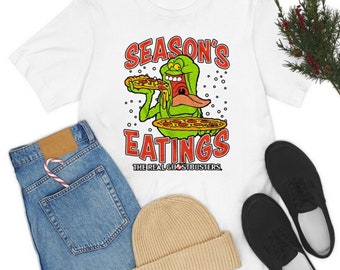 Ghostbusters Seasons Eatings T-Shirt, Eating Seasons Shirt, Ghostbusters Slimer Shirt, Ghostbusters Shirt, Slimer Eating Pizza T-Shirt