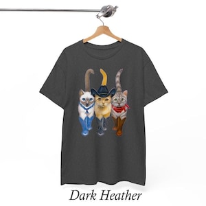 Cat Cowboy, Cowboy Cat Unisex T Shirt, Printed Two Sides, Cat Lovers T Shirt For Men Women, For Youth And Toddler image 14