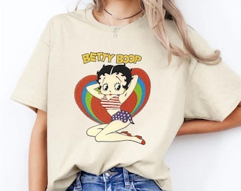 Betty Boop America's Sweet Heart Funny Unisex T Shirt, Betty Boop T Shirt For Men Women, For Youth, Toddler Shirt