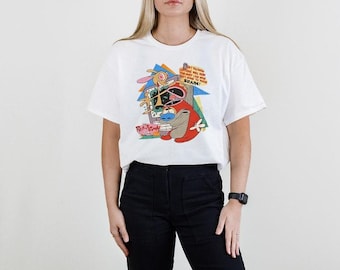 Maglietta unisex divertente di Ren e Stimpy, maglietta con i personaggi dei cartoni animati di Ren e Stimpy, regalo per gli amanti di Ren e Stimpy, per i compleanni