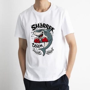 Sharrrk Team Unisex T Shirt, Shark Eating Bait T Shirt, Funny Shark T shirt, Cute Shark Shirt,
