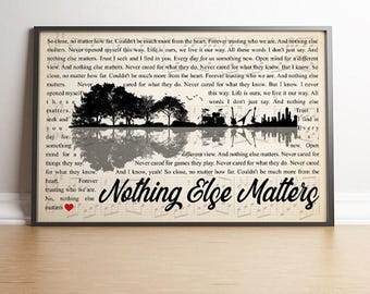 Nothing Else Matters Lyrics Poster & Canvas Print for Home Decor, Poster No Frame