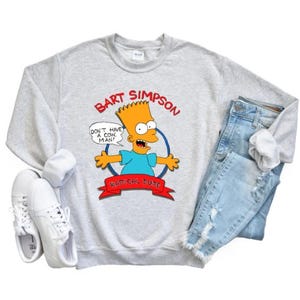 Bart Simpson Radical Dude, haben keine Kuh Sweatshirt, Weihnachten lustiges Sweatshirt, Hoodie und lange Ärmel, Geschenk für Männer Frauen,