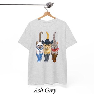 Cat Cowboy, Cowboy Cat Unisex T Shirt, Printed Two Sides, Cat Lovers T Shirt For Men Women, For Youth And Toddler image 15