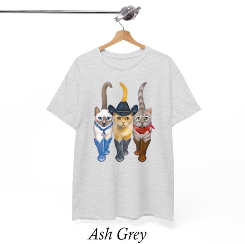 Cat Cowboy, Cowboy Cat Unisex T Shirt, Printed Two Sides, Cat Lovers T Shirt For Men Women, For Youth And Toddler image 15