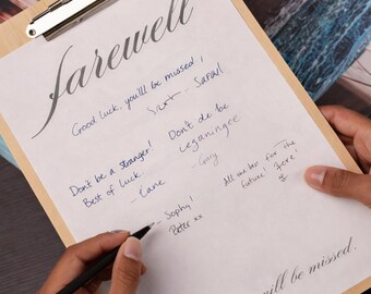 Poster de signature de groupe d'adieu, cadeau d'adieu de collègue, souvenir moderne (téléchargement instantané A3)