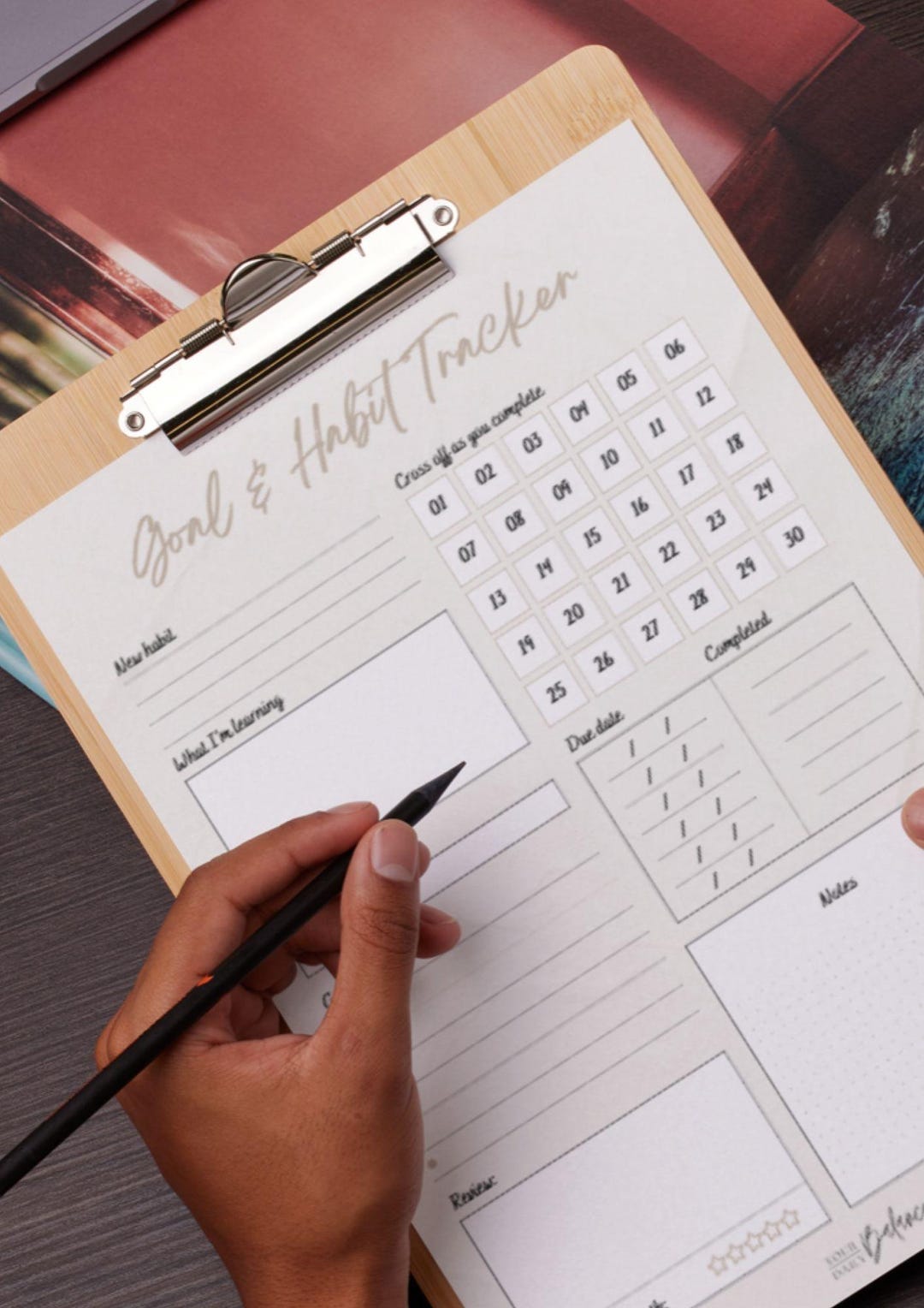 Minimalist Goal & Habit Tracker Printable | Productivity Planner ...