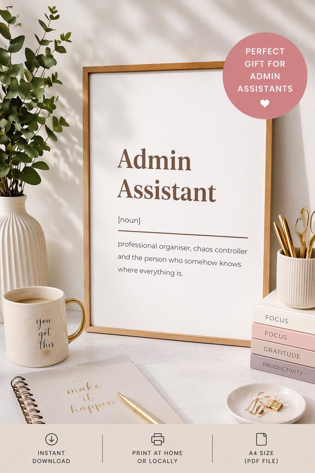 Admin Assistant Definition Print | Funny Office Decor (digital Download ...