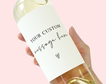 Étiquette de vin personnalisée, autocollant de vin personnalisé, idée cadeau personnalisée, ajoutez votre propre texte sur l'étiquette de vin
