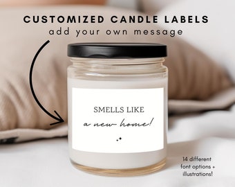 Custom candle label, Personalized candle label, Create your own candle label, Custom candle sticker, Customized Candle Label