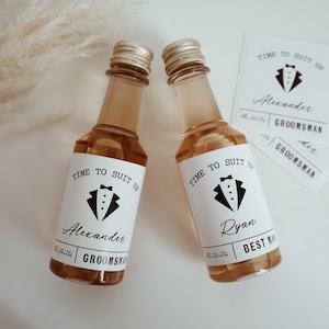 Groomsmen proposal label, Groomsmen gift, Will you be my groomsman label, groomsman shooter label, best man gift, bridal party gift