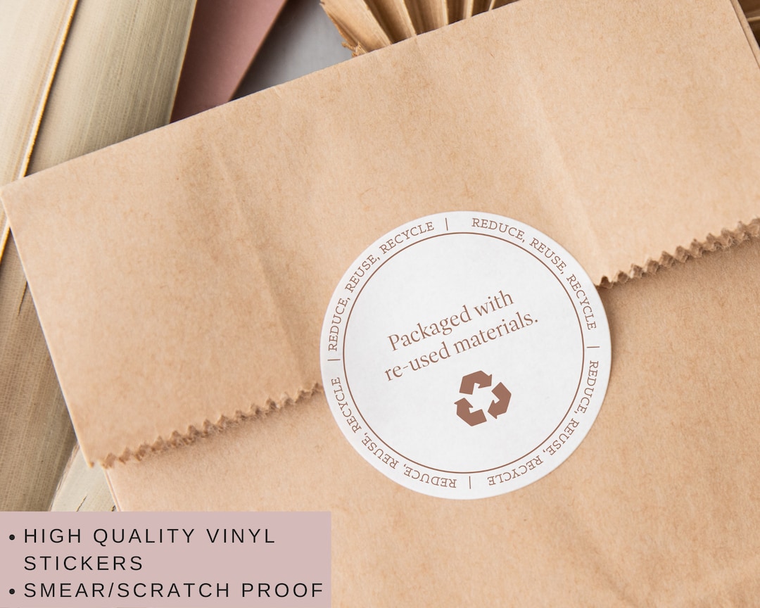 Reused Packaging Sticker, Recycle Sticker, Small Business Stickers