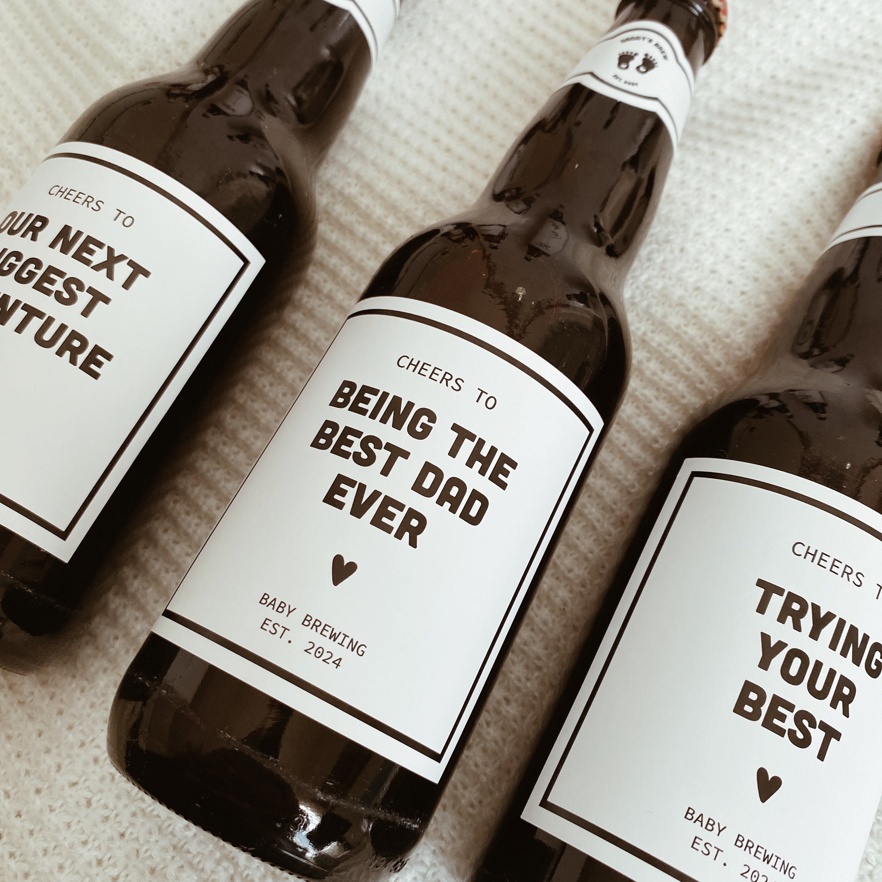 First Time Dad Gift Beer Labels, Dad Baby Announcement, Pregnancy ...