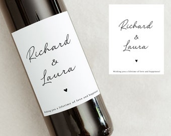 Engagement wine label, personalized wedding gift, custom wine label, engagement gift for couples, gift for bride and groom