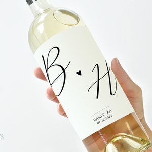 Wedding table decor, Wine labels wedding gift, Engagement wine label, engagement gift for couples, gift for bride and groom