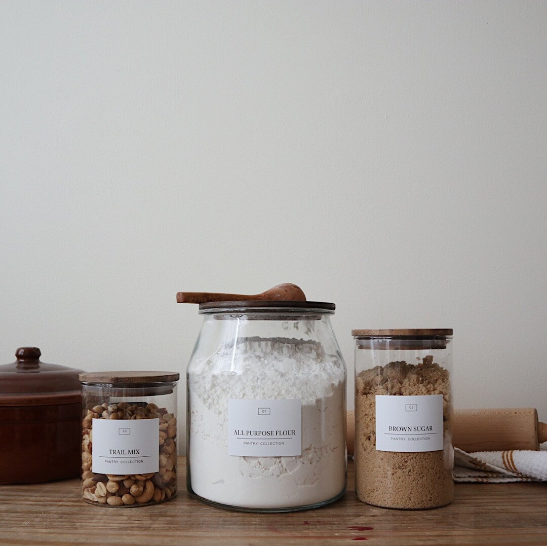 Pantry Labels, Modern Pantry Labels, Waterproof Labels, Pantry