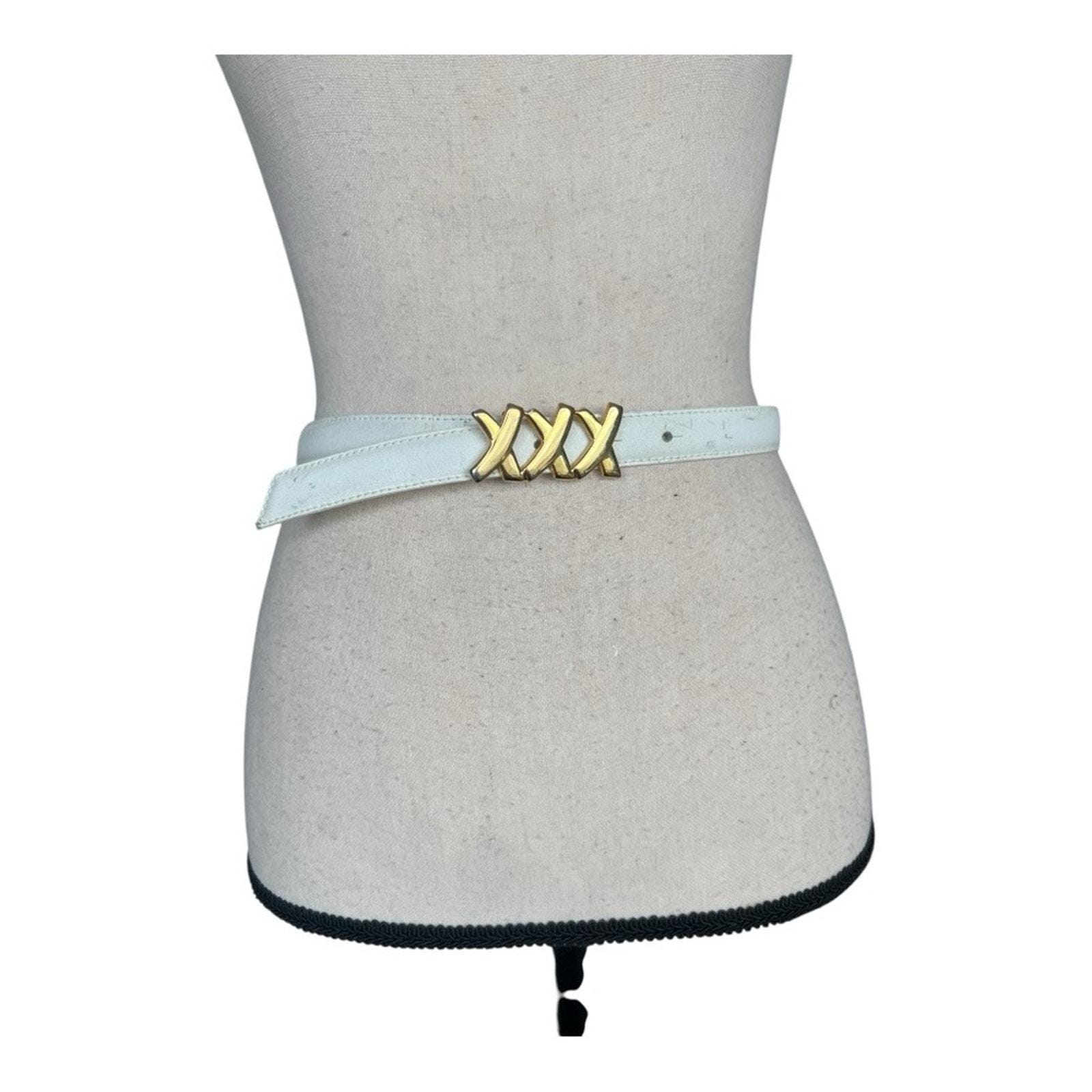 【完売品】Paloma パロマ classic belt 美品 VTG 80's Paloma Picasso Black Leather Gold 