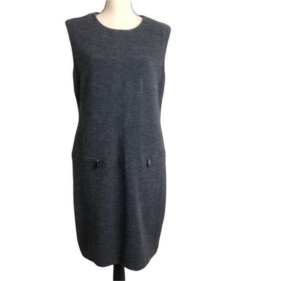 NWT Escada Grey Wool Sleeveless Sheath Dress Size 44 US L Etsy