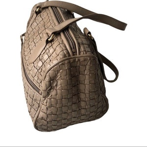 Vintage 80&#39;s Meyers USA Woven  Brown Satchel Bag